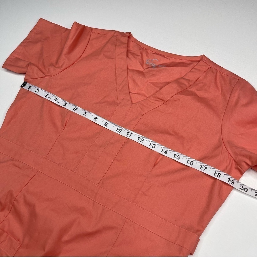 Butter Soft Dress Scrubs Empire Waist Peach Hospital Nurse Uniform Tech New - Picture 9 of 11